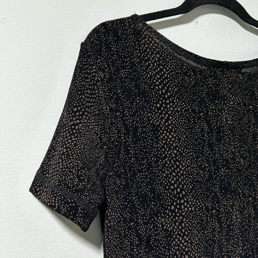 Vintage 90s Carole Little Black Patterned Short Sleeve Maxi Dress Women’s Size 4 - Picture 11 of 12